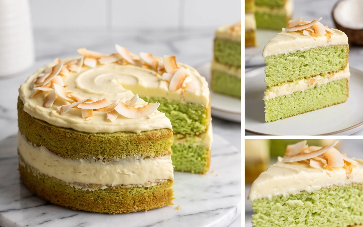 Gâteau Coco Pandan Moelleux: Voyage Tropical Facile