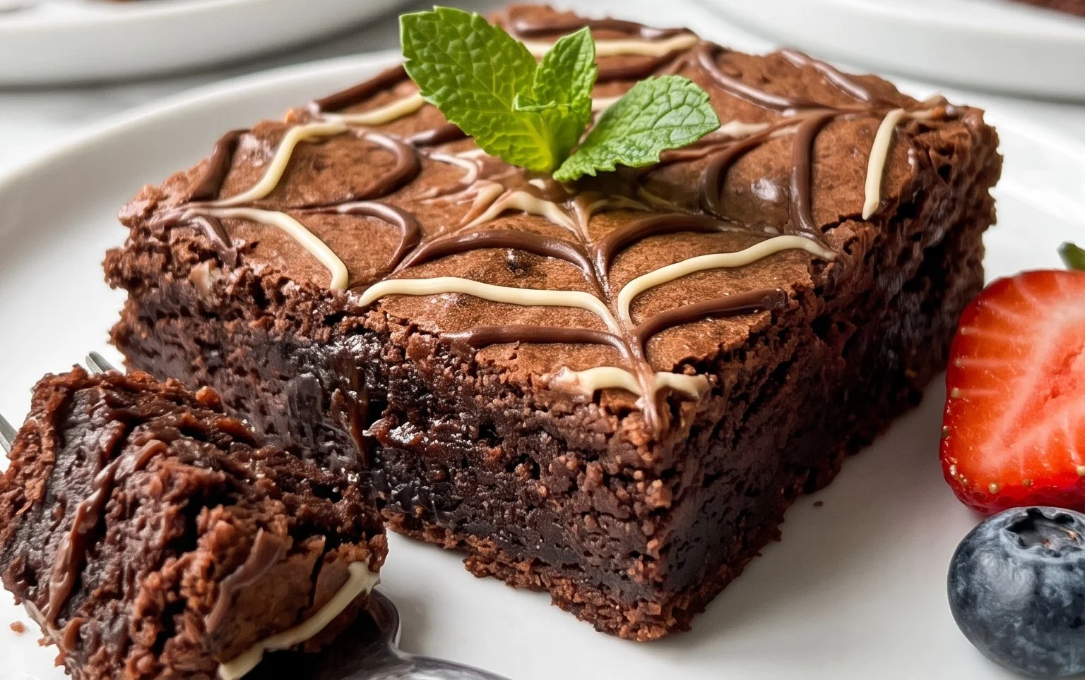 Spider Web Brownies